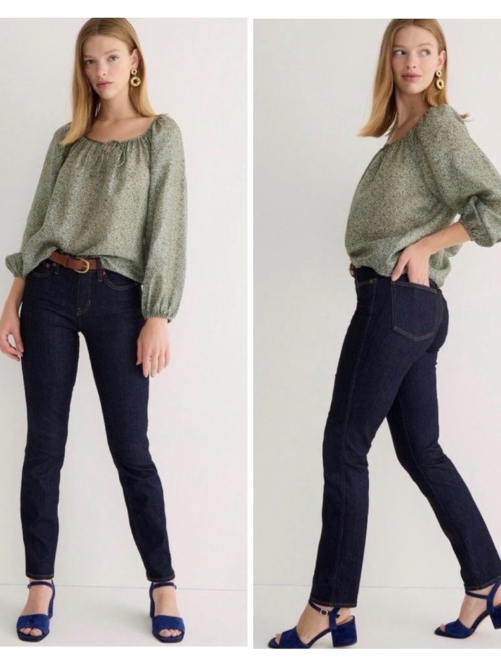 J. Crew 9” Mid-Rise Vintage Slim Straight Resin Rinse
